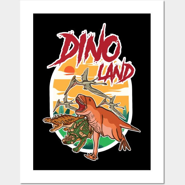 dino land Wall Art by Mcbraay